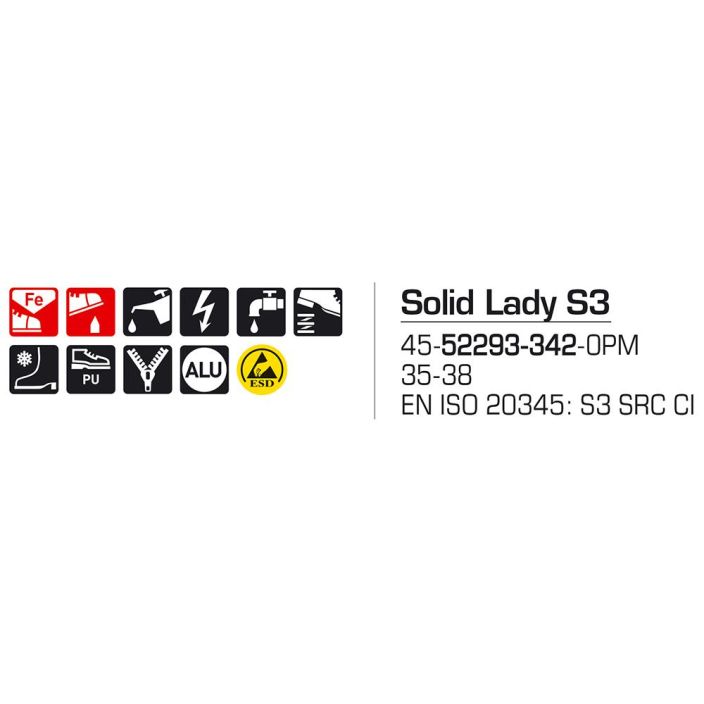 Sievi SOLID LADY S3 naisten turvakengat