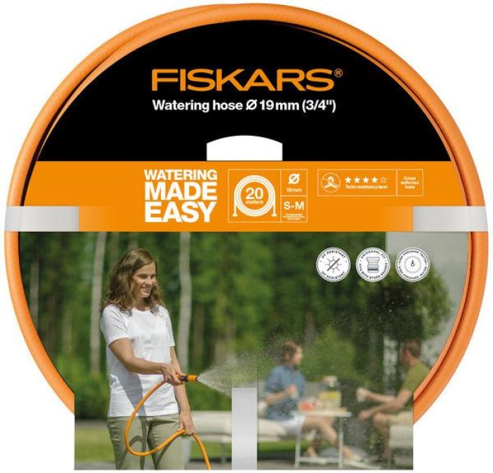 Fiskars Q4 kasteluletku 19 mm / 3/4&quot; 20 m - Fiskars kasteluletku Q4 - kevyt - UV-suojattu - korkeapainetestattu -