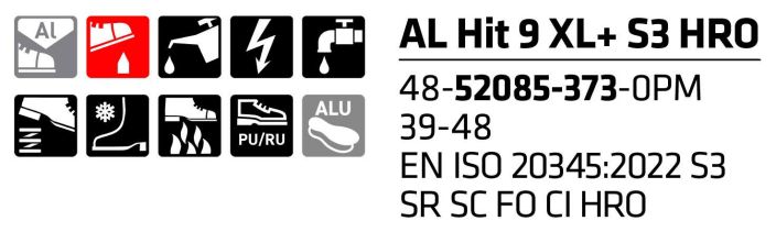 SIEVI TURVAJALKINE AL HIT 9 XL+ S3 HRO tuotekuva 3 SIEVI TURVAJALKINE AL HIT 9 XL+ S3 HRO tuotekuva 3