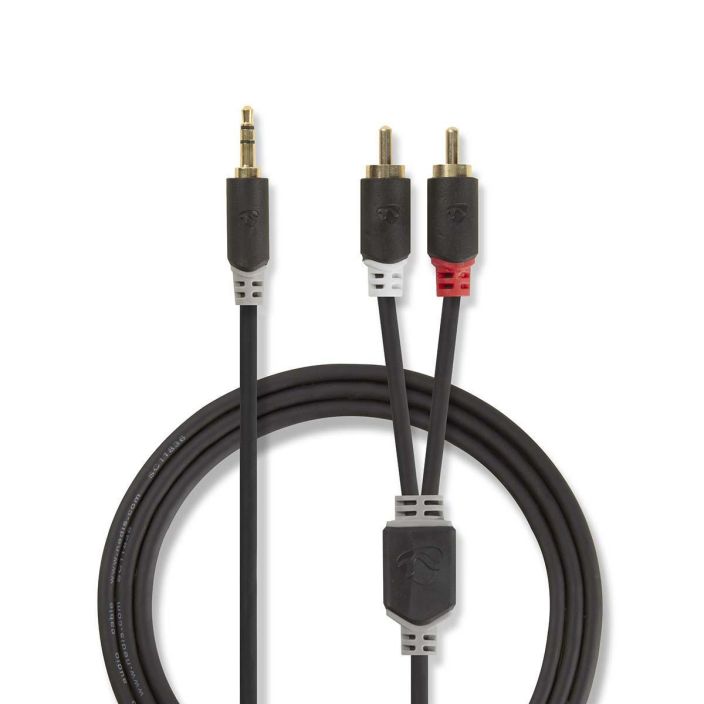 Nedis stereoäänikaapeli 3.5 mm Uros - 2x RCA Uros 3M tuotekuva 2