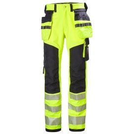 Helly Hansen Work Wear Icu Huomio Riipputaskuhousut 2 Lk. keltainen/harmaa