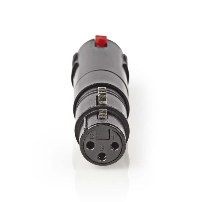 Nedis XLR-Sovitin, Stereo Naaras – Naaras, 6,3 mm  Musta tuotekuva 2