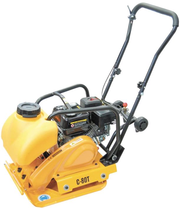 Maantiivistaja Trock 80KG 4,5HP 13,5KN TARYLE moottori 4,5hp Loncin 4-T, 13,5KN tarylevy 60x48cm, vesisailio, nostokaari