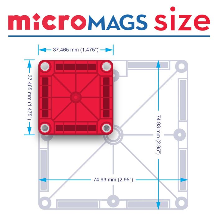 Magna-Tiles Micromags Matkapakkaus 26 osaa tuotekuva 2