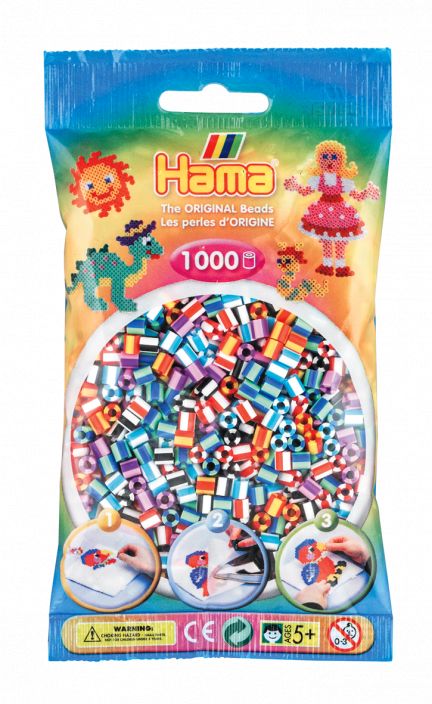 Hama-Helmet Midi 1000kpl raidallisia