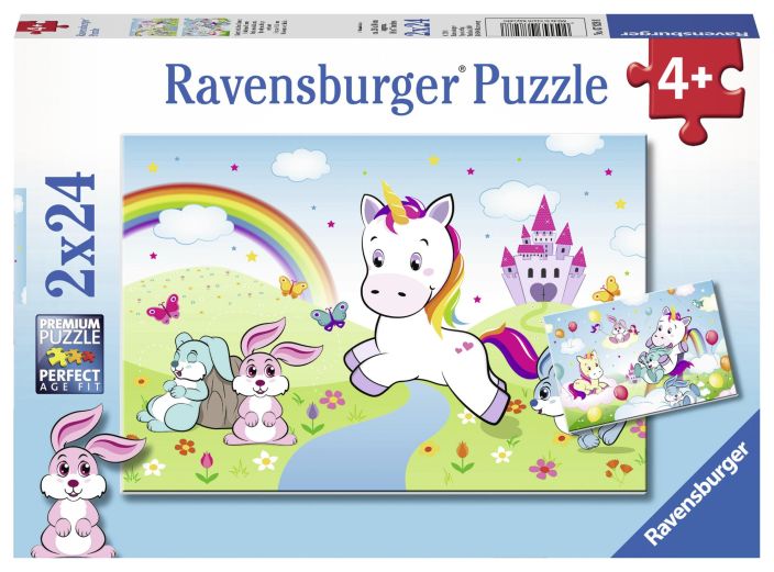 Ravensburger Fairytale Unicorn Ravensburgerin lasten palapelien avulla on hauskaa opetella tunnistamista, loogista
