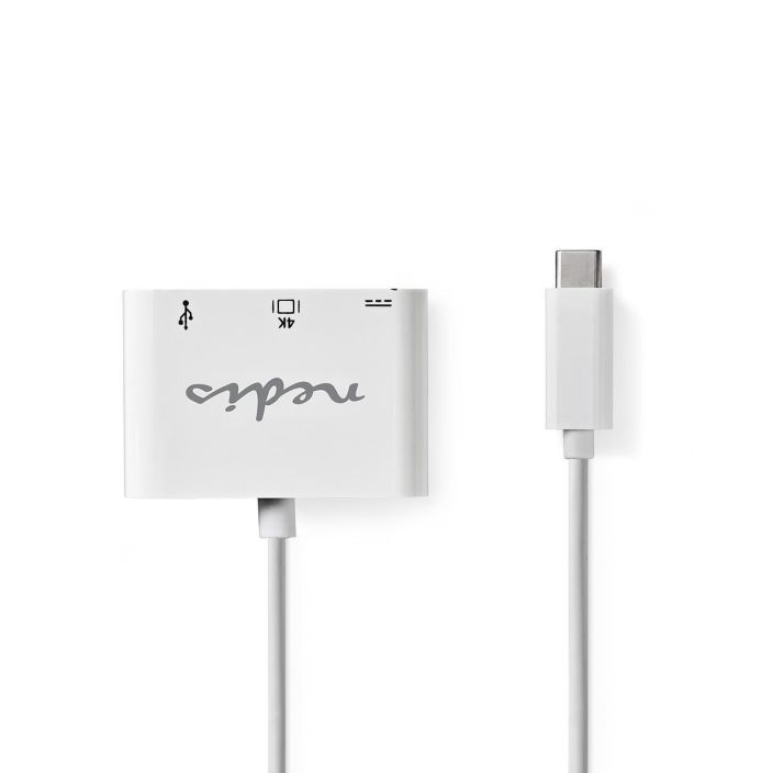 Nedis USB-C -Sovitinkaapeli Type-C -HDMI 0,2M Valkoinen tuotekuva 2