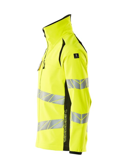 MASCOT miesten Softshell-takki ACCELERATE SAFE hi-vis keltainen/musta Hengittava, tuulenpitava ja vettahylkiva. Moderni,