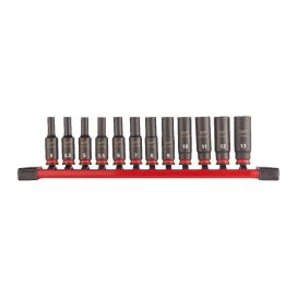 Milwaukee Milwaukee 1/4" shockwave pitkä voimahylsysarja 4-13mm 12osaa