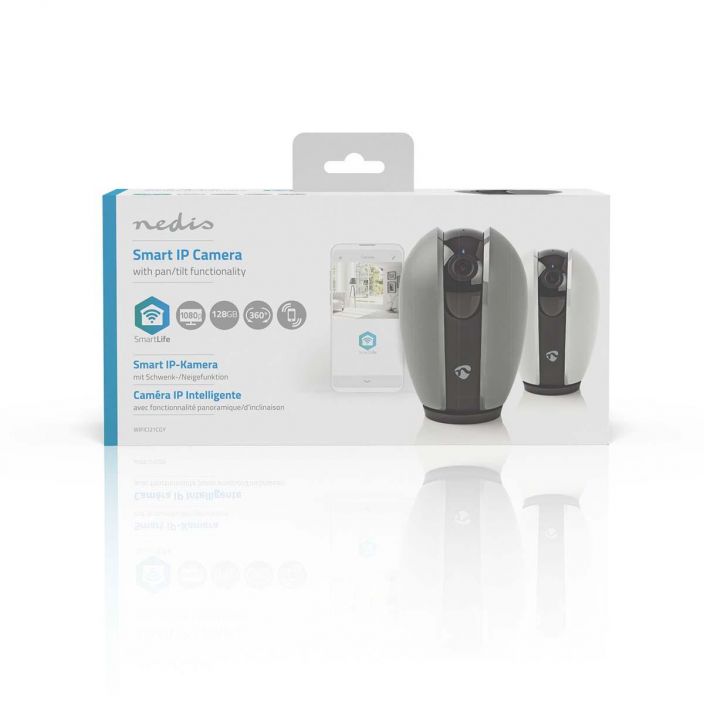 Nedis SmartLife Sisakamera PTZ Wi-Fi | Full HD 1080p | Kaanto/kallistus | MicroSD (ei sisally) / Pilvipalvelutallennus