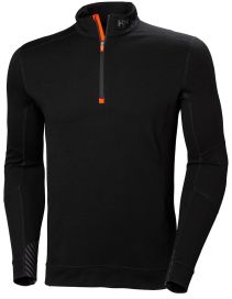 Helly Hansen Workwear HELLY HANSEN LIFA MERINO HALF ZIP ALUSPAITA MUSTA