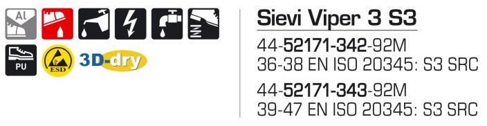 SIEVI VIPER 3 S3 turvakengät tuotekuva 2