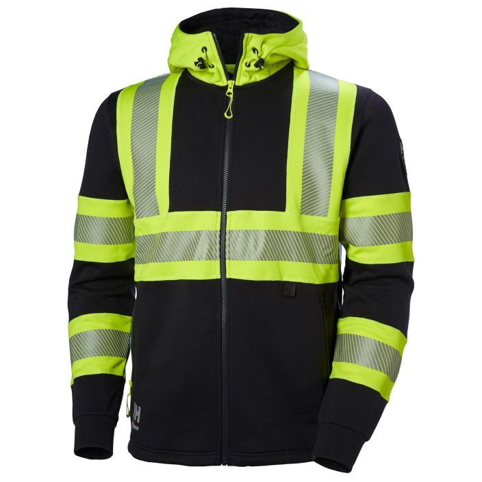 Helly Hansen Work Wear Icu Huomio Huppari Vetoketjulla kelt/musta ICU-huppari tayttaa toiminnallisuudelle, mukavuudelle ja