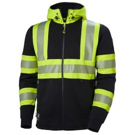 Helly Hansen Work Wear Icu Huomio Huppari Vetoketjulla kelt/musta