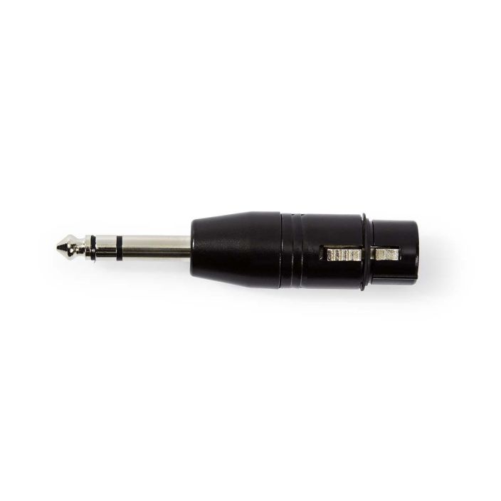 Nedis XLR-Sovitin, Stereo Naaras – Uros, 6,35 mm  Musta tuotekuva 2