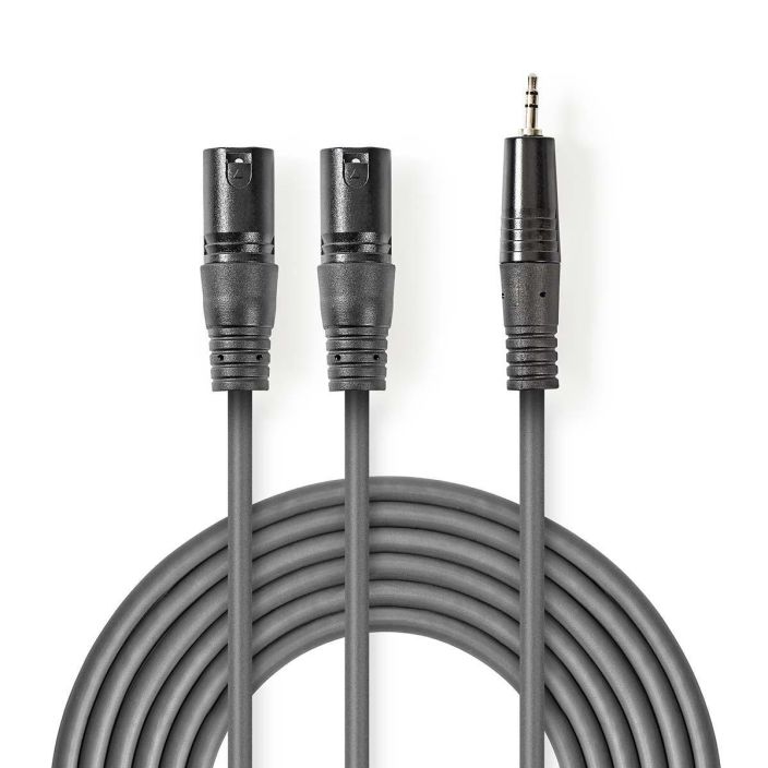 Nedis XLR-Audiokaapeli  2 xUros-Uros 3,5 mm 1,5M tuotekuva 2