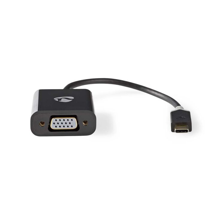 Nedis USB-C -  VGA Naaras  Sovitinkaapeli 0,2M Muunna USB-C-portti VGA-portiksi talla USB-C 3.1 -sovittimella. Nain voit