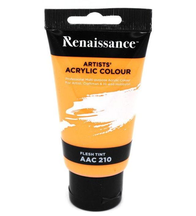 Renaissance akryylimaali 75ml, Flesh Tint Laadukas akryylimaali vaativampaankin kayttoon. Maali soveltuu paperille,