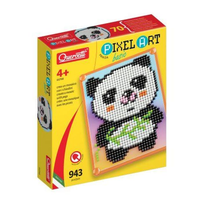 Quercetti Pixel Art Basic Panda nuppiaskartelu Quercetti Pixel Art Basic Panda nuppiaskartelu