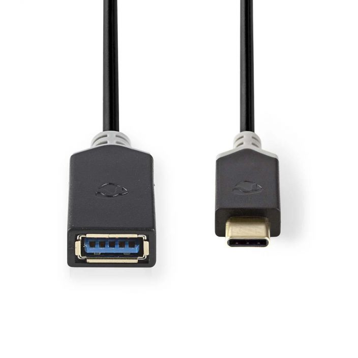 Nedis USB 3.0  USB-C Uros - USB A Naaras kaapeli 0.15M Yhdista mobiililaitteet PC- tai MacBook-tietokoneeseen USB C 3.0