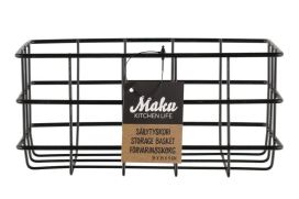 Maku kitchen life Maku Säilytyskori metallia musta 19x14x9 cm