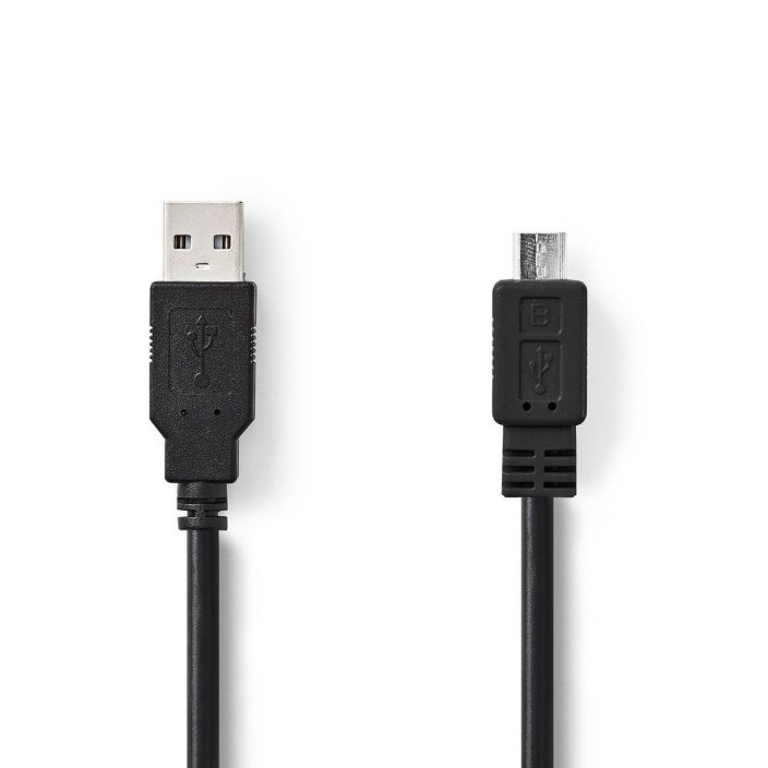 Nedis USB 2.0 -Kaapeli | A, Uros - Micro B, Uros | 3,0 m | Musta CCGB60500BK30