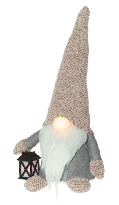 Winteria LED Tonttu Lyhdylla 45cm paristot sisaltyy