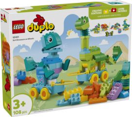 LEGO Dinosauruksia pyörien päällä – 3 in 1 -setti