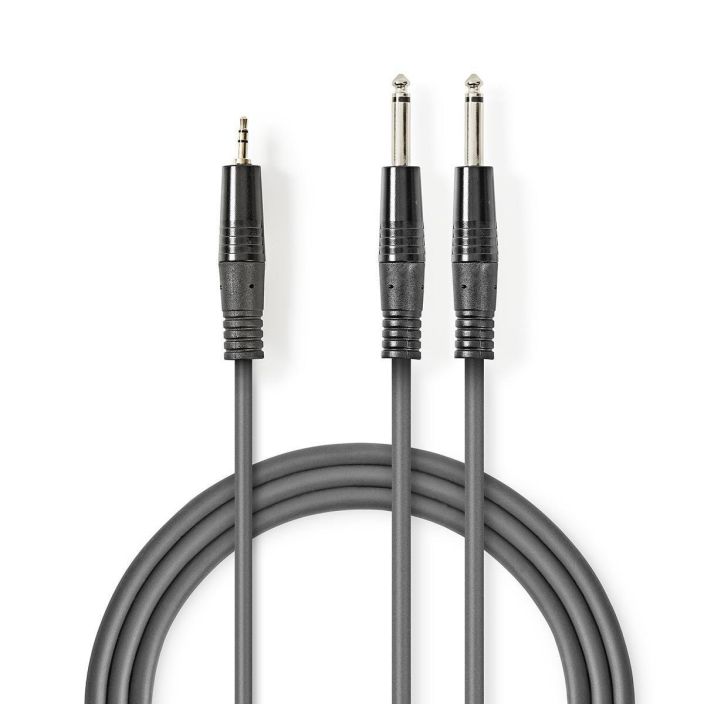 Nedis Stereoaudiokaapeli  2 x Uros, 6,35 mm-Uros, 3,5 mm 5M tuotekuva 1
