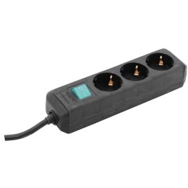 BRENNENSTUHL JATKOJOHTO 3-OS 1,5M MUSTA KYTKIMELLÄ