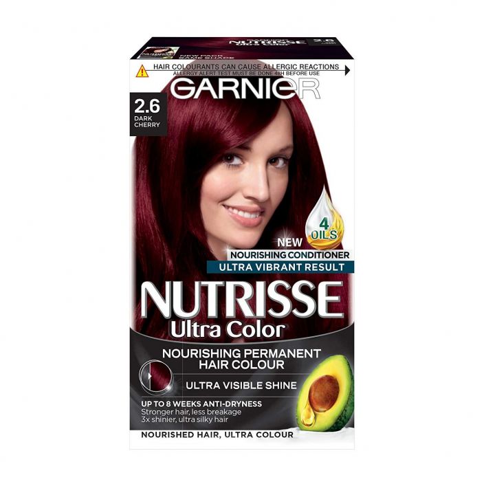 Garnier Nutrisse 2.60 kirsikkainen musta  kestovari Nutrisse Cream -hiusvari antaa peittavan ja luonnolliselta nayttavan