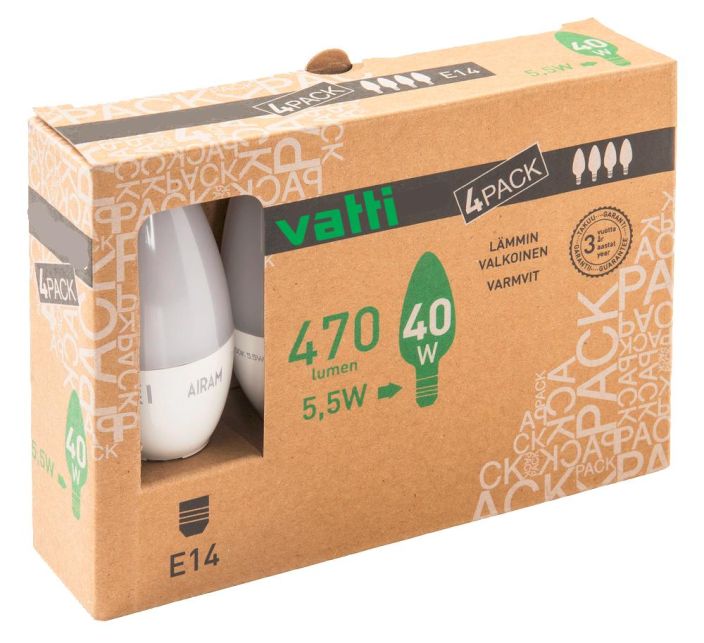 LED 3W E14 4-PACK