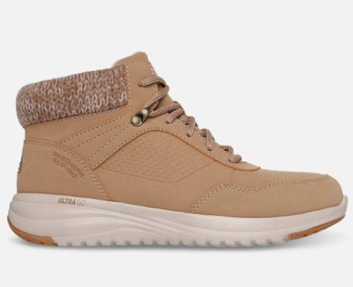 Skechers naisten Slip-ins: On-The-Go Stellar Ariana - Waterproof Beige tuotekuva 1