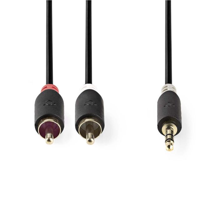Nedis stereoäänikaapeli 3.5 mm Uros - 2x RCA Uros 3M tuotekuva 1
