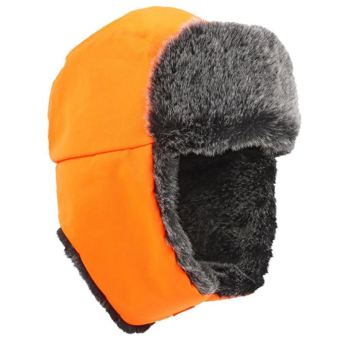 TALVILAKKI CESIUM HI-VIS ORANSSI - 100 % polyesteri - fleece-keinoturkisvuori - tarrakiinnitys leuan alle tai paan paalle -