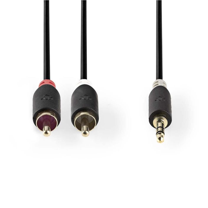 Nedis Stereoäänikaapeli | 3.5 mm uros | 2x RCA uros | 5.00 m tuotekuva 1