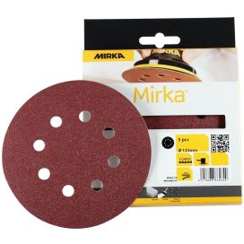 MIRKA HIOMAPYÖRÖ 125MM 8R P100 PUNAINEN 5KPL
