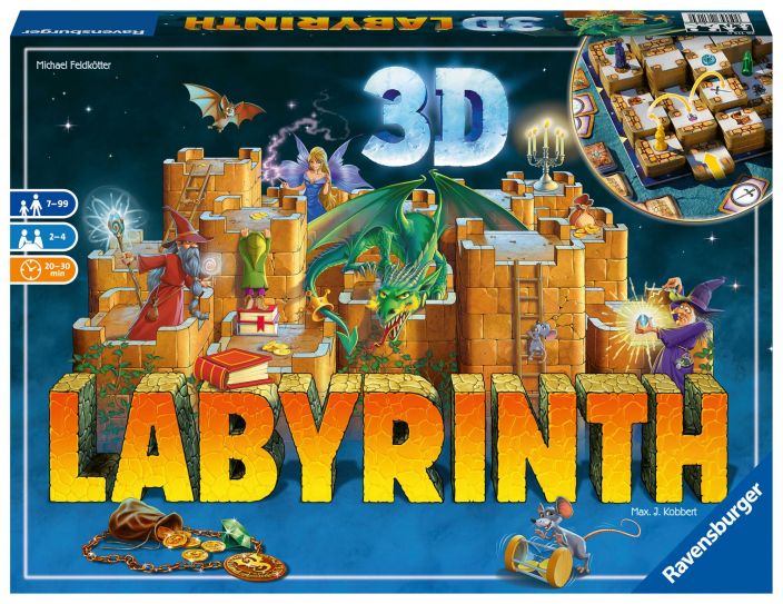 Ravensburger 3D Muuttuva Labyrintti Tervetuloa tornilabyrinttiin! Korkeiden tornien ja syvien holvien labyrintissa noidat ja
