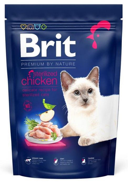 Brit Premium by Nature Kanaa steriloiduille kissoille 1,5kg Taysravinto steriloiduille kissoille.