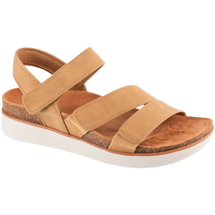 Skechers naisten Lifted Comfort Sandal - Paallinen keinonahkaa - Muotoiltu pohjallinen korkkireunuksella - Vuori tekstiilia