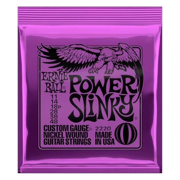 Ernie Ball Power Slinky EB-2220 Ernie Ball Slinky Electrics-kielet ovat Ernie Ball-yhtion tunnetuin tavaramerkki ja naita