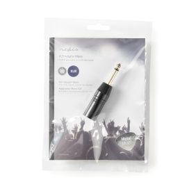 Nedis XLR-Sovitin, Mono Uros – Uros, 6,35 mm  Musta