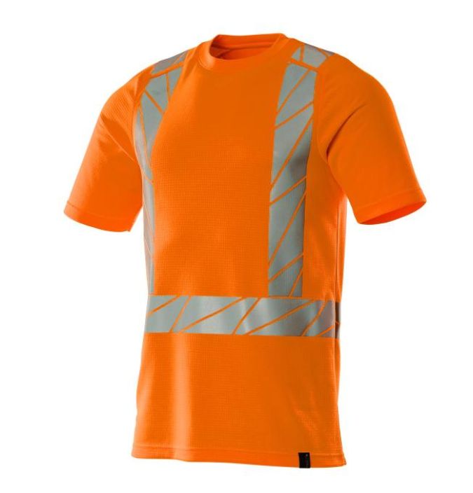 MASCOT miesten T-Paita ACCELERATE SAFE hi-vis oranssi Kankaan etupuoli on polyesteria, joka kestaa kulutusta ja sailyttaa