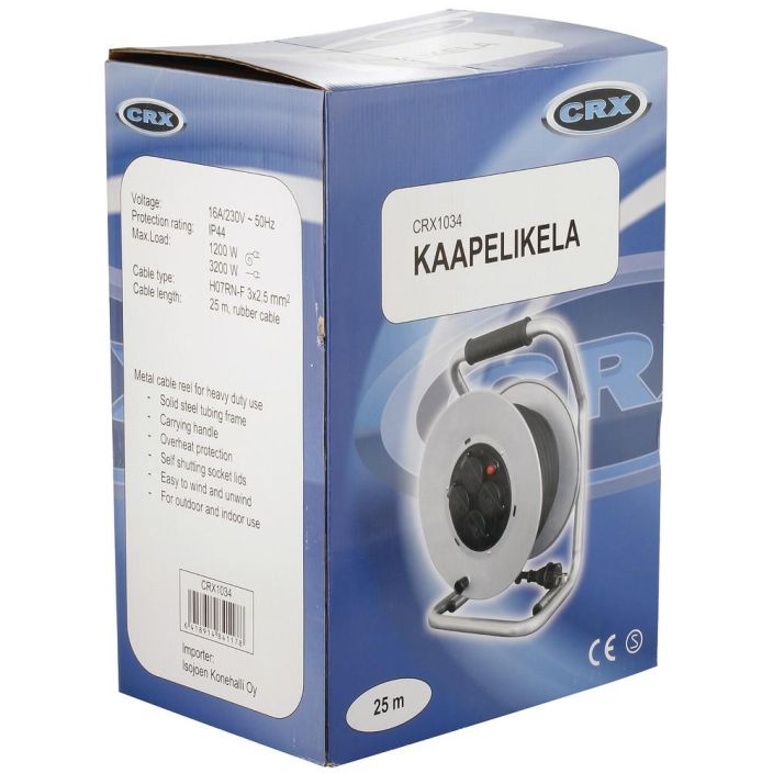 KAAPELIKELA 25M KUMI 4-OS 3X2,5MM tuotekuva 1
