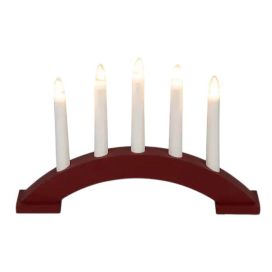 Konstsmide KS.Kynttelikkö Puinen 5-os T.Pun.