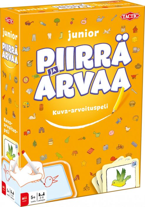 Junior Piirra ja Arvaa (FI) Piirra ja arvaa Junior soveltuu kaikenikaisille pelaajille, silla korteissa on sanojen lisaksi