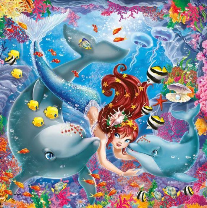 Ravensburger Charming Mermaids Ravensburgerin lasten palapelien avulla on hauskaa opetella tunnistamista, loogista