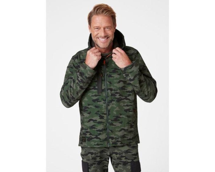 Helly Hansen Workwear softshell takki kensington camo hupulla Hupullinen Kensington -softshell-takki on erinomainen valinta