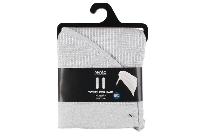Rento Hiuspyyhe 30x72cm harm/Valk. Rento Hiuspyyhe 30x72cm harm/Valk.