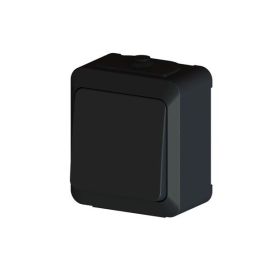 Kytkin Harju HIILI 1/6 pinta IP44 RL musta